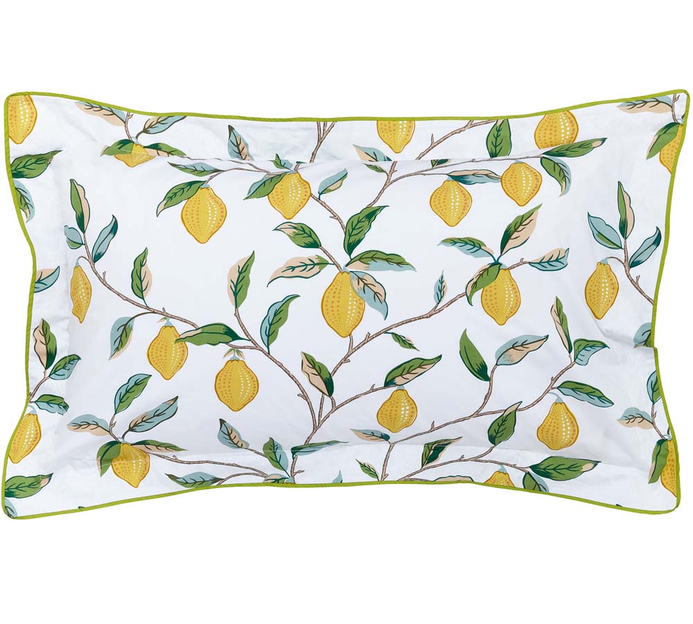 Lemon Tree Leaf Green Oxford Pillowcase